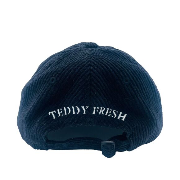 Teddy Fresh Hat Cap Black Corduroy Strapback Adjustable - Picture 4 of 6
